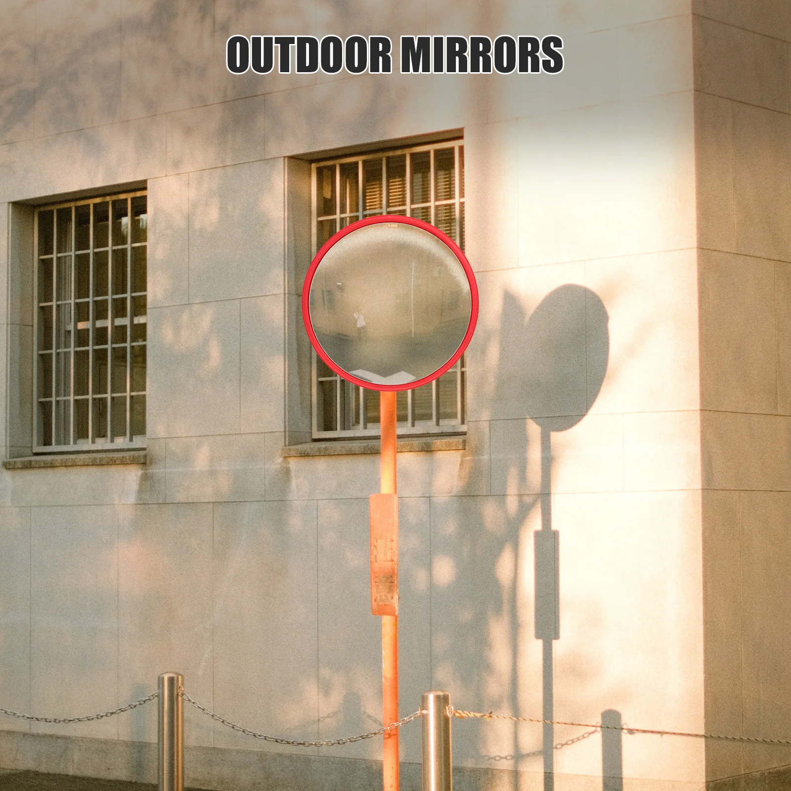 30Cm Wide Angle Safety Mirror Broad Field of View Outdoor Corner Mirror for Road Traffic Security and Safety Monitoring