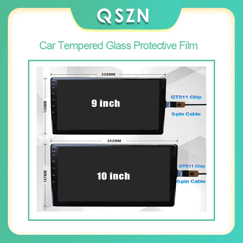 

Car accessories Tempered Glass Protective Film for 9 inch 10 inch Car Radio Multimedia Video Player GPS Navigation Android 11