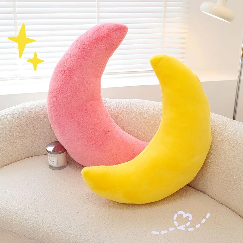 

Ins Plush Moon Pillow Stuffed Pink Green Grey Yellow Sky Pillows Seat Cushion Party Decor Plushie Peluche Sofa Chair Present