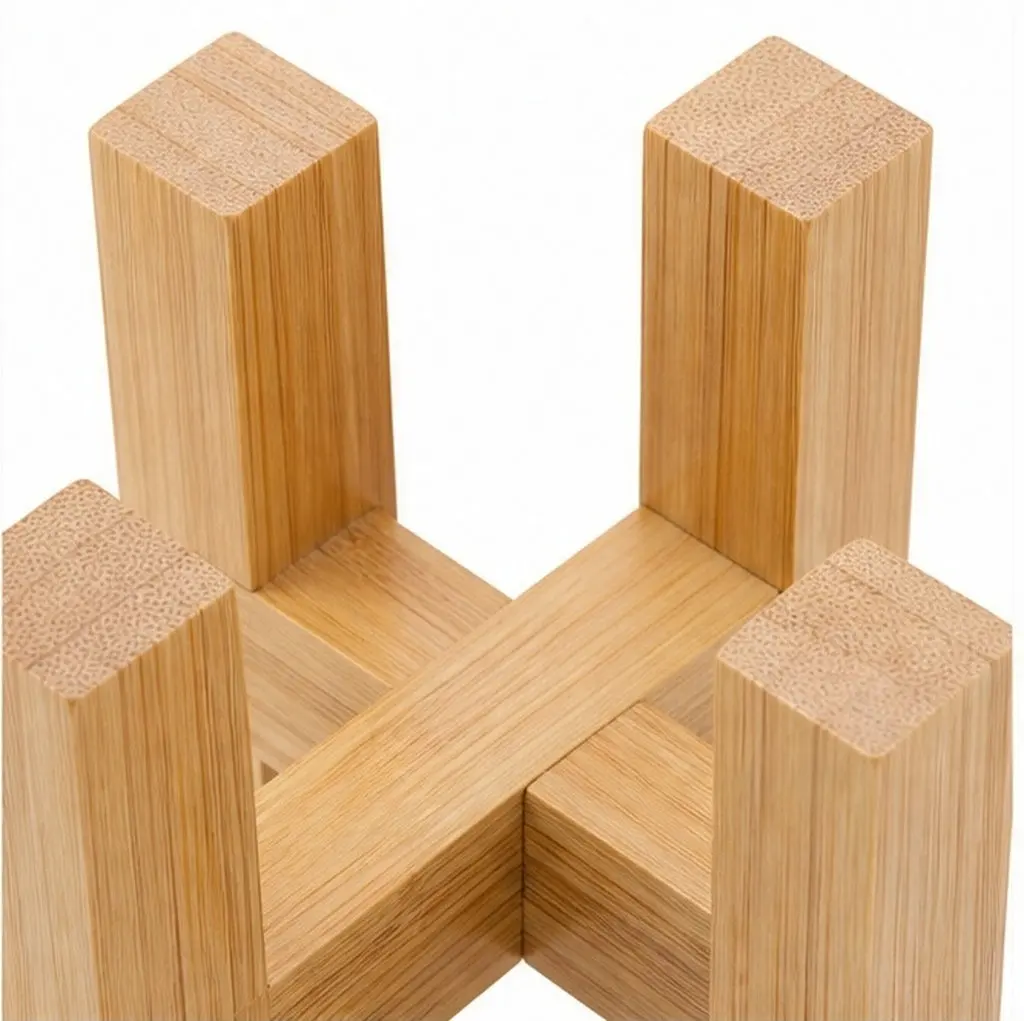 1Set Wooden Flowerpot Base Four Leg Plant Holder Stable Display Stand for Balcony Home Adornment Crafts Vase Mini Fish Tank