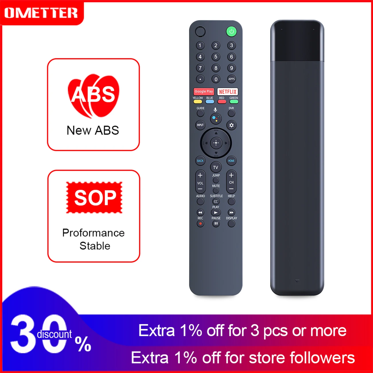 

Voice Smart TV Remote Control Replacement for SONY RMF-TX500U RMF-TX520E/TX520P/TX520B/TX520T XBR-43X800H XBR-49X800H 65X900H