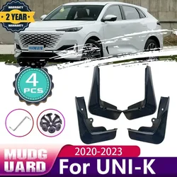 4X Car MudFlaps Fender for Changan UNI K Accessories UNI-K UNIK 2020~2023 Mudguards Splash Guards Baking Paint Mud flaps Sticker