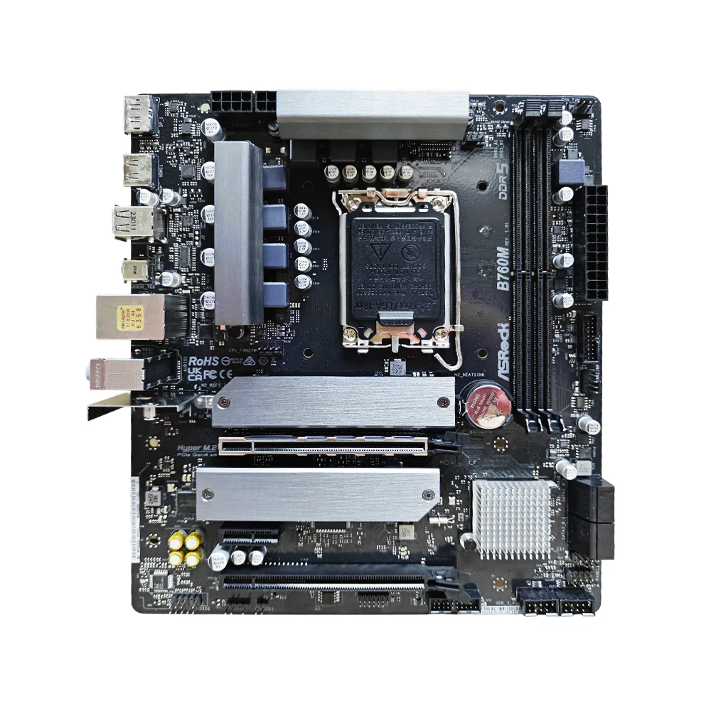 ASRock B760M Motherboard Intel B760 LGA 1700 DDR5 Micro ATX M.2 Support Core I5-13600 Core I9-13900 Core I7-13700T I3-12100 CPU