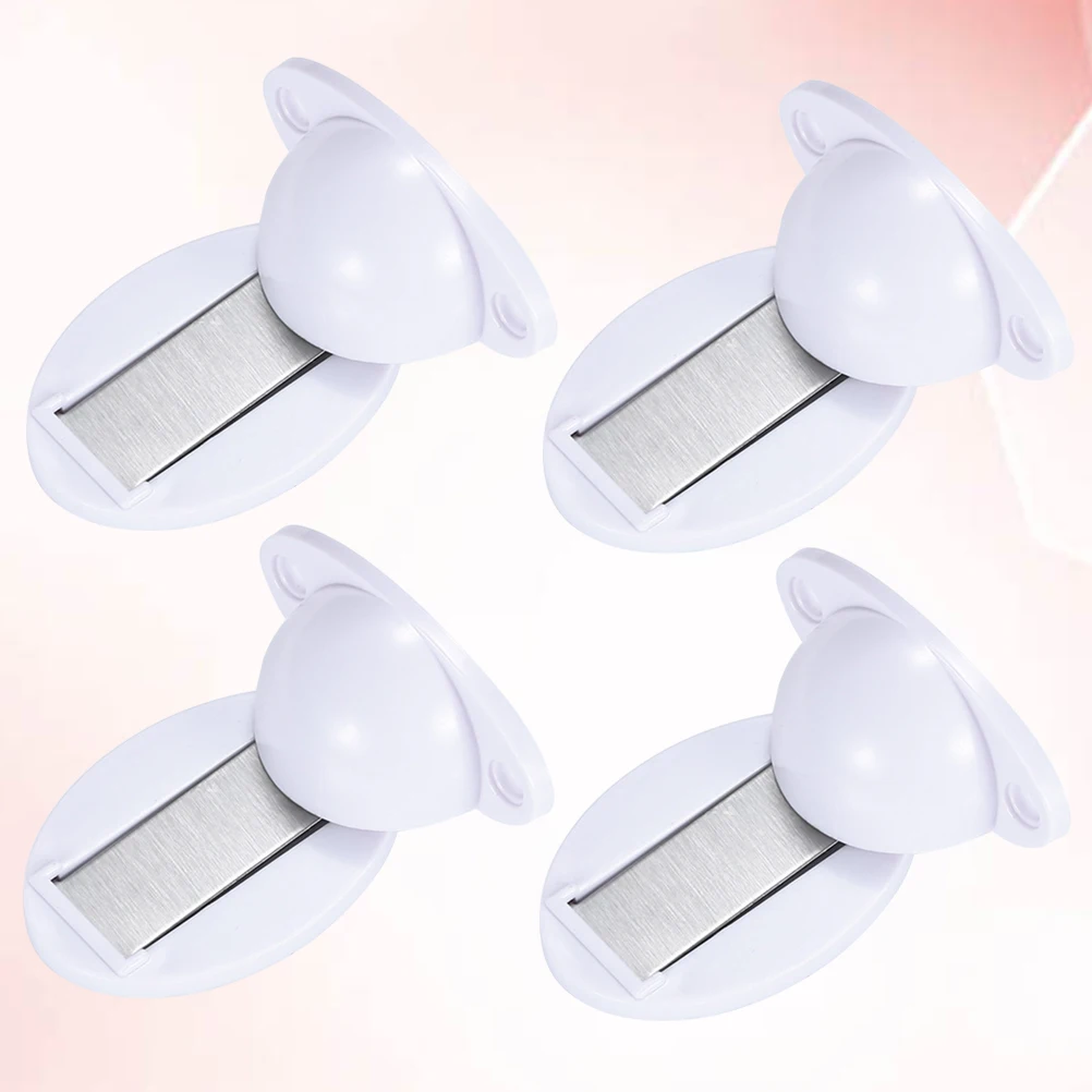 

Plastic Magnetic Door Stopper Holder Wedge White No Drilling Strong Magnet ABS Home Bathroom Bedroom Door Suction
