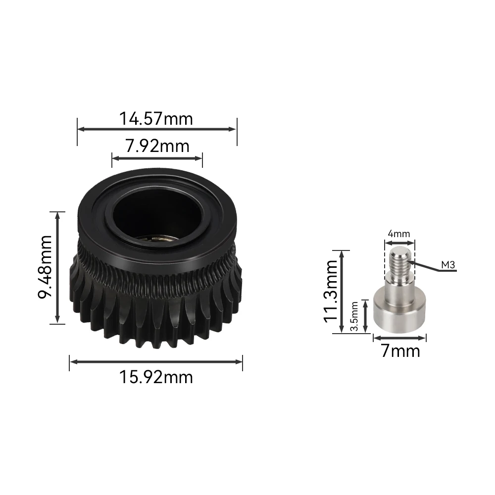 CR K1C Extruder K1 Gear All Metal Filament Drive Gear for Creality K1 Max Extruder Nickel Plated DLC Coating High Hardness Wear