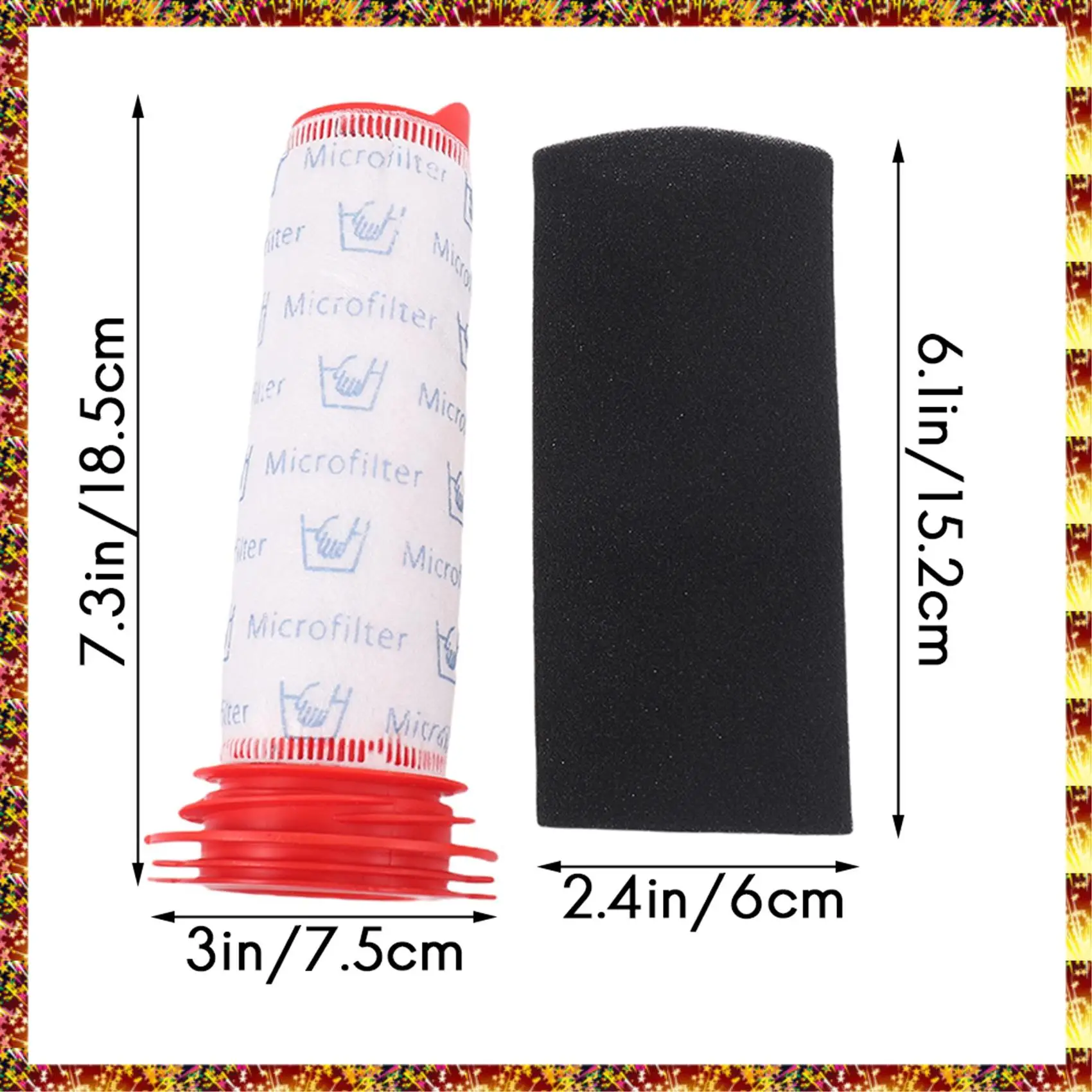 AGOUP 3 упаковки сменного основного фильтра + набор вставок из пенопласта для беспроводного пылесоса Athlet
