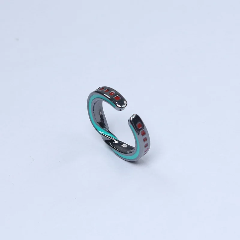 Hatsune Miku Anelli Anello in metallo per cartoni animati Moda donna Anelli per gioielli con dita regolabili Accessori per gioielli semplici Regali per ragazze