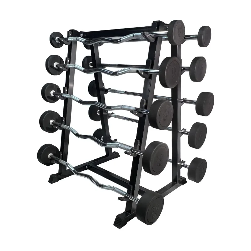 Gym Equipment Steel Weight Stack Fixed Machine Barbell Storage Rack For Bodybuilding