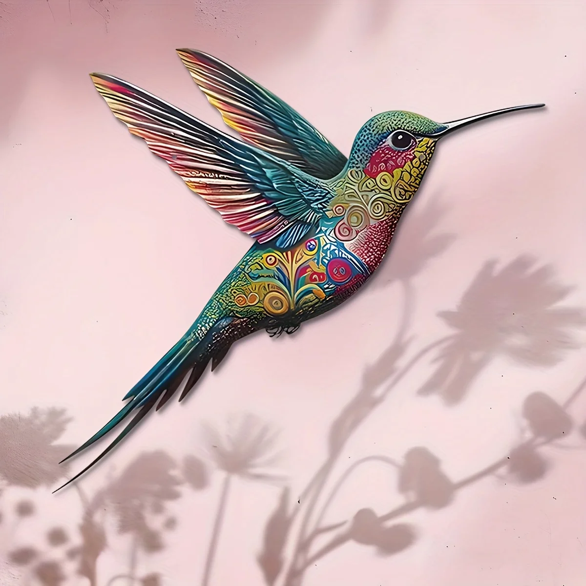 1pc of Vibrant Hummingbird Metal Wall Art, Suitable for Doors And Walls, Perfect for Farmhouse-Style Bedrooms And Kitchens