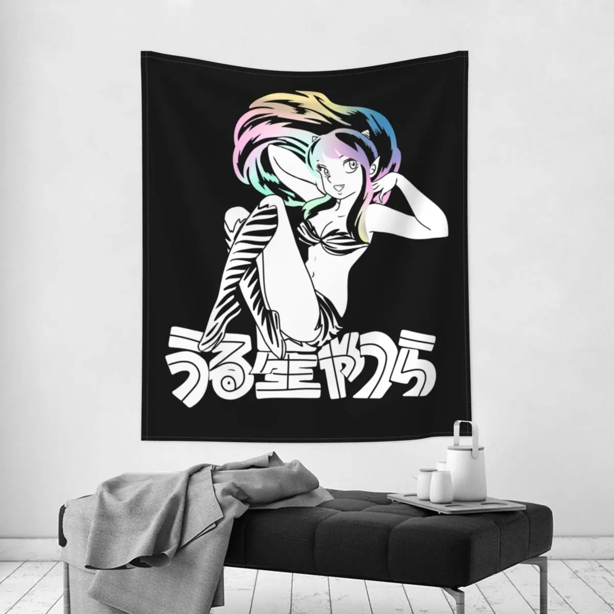 Urusei Yatsura Lum Tapestry Wall Hanging Printed Fabric Tapestries Ranma 1/2 Anime Fantasy Blanket Room Decor Tapiz