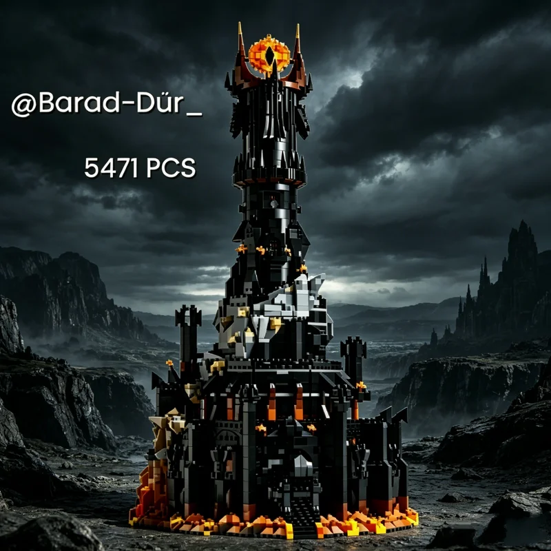 

5471pcs Creative Black Tower Dark Model Building Compatible 10333 Blocks Set Toys for Adults Collectors' Edition Birthday Gifts