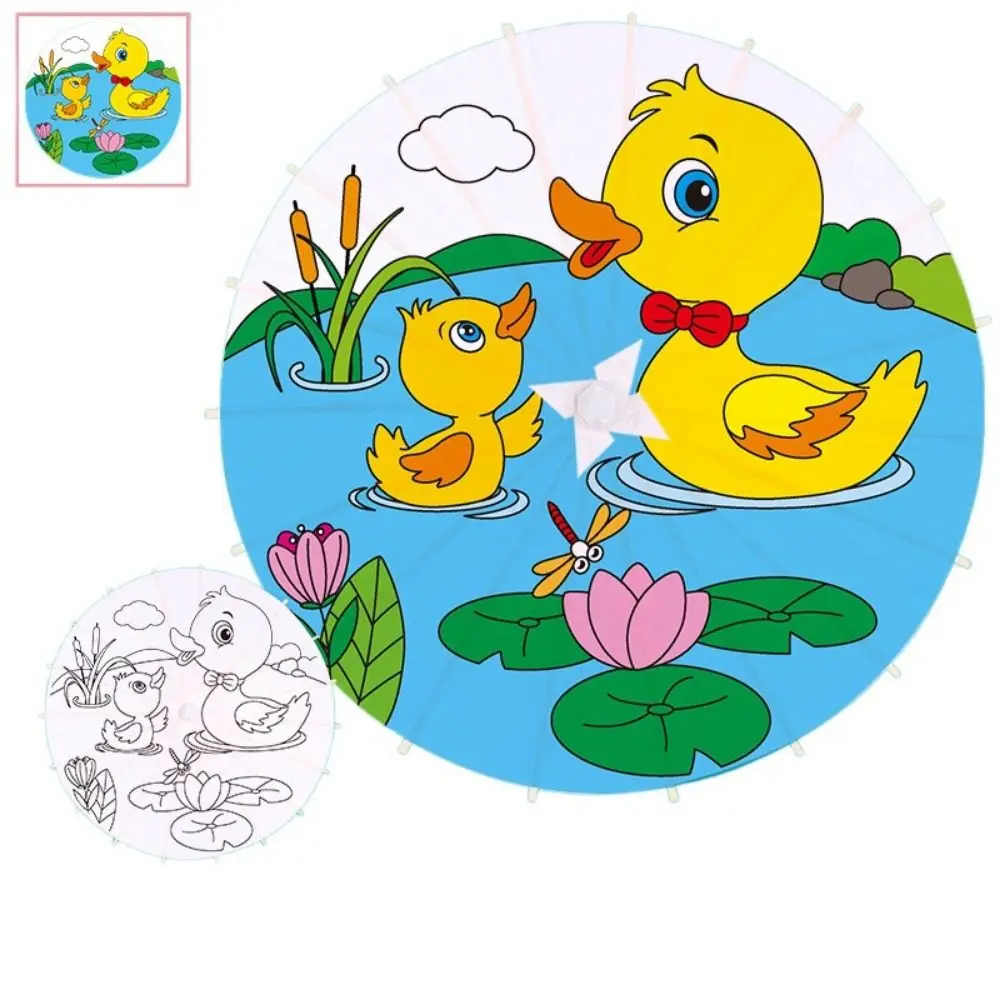 

Vintage Oil Paper Umbrella DIY Comfortable Grip Blank Paper Umbrella Durable Hand Painted Chinese Umbrella Wedding Party Favors