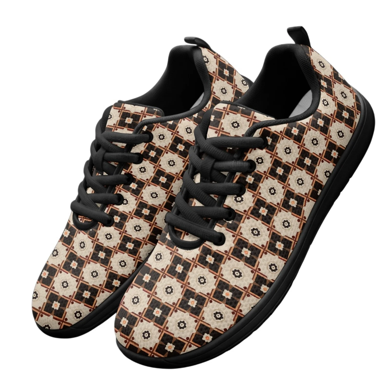PENSTROLL Geometric Floral Breathable Summer Sport Shoes for Men Mesh & EVA Work Shoes Running Climbing Shoes