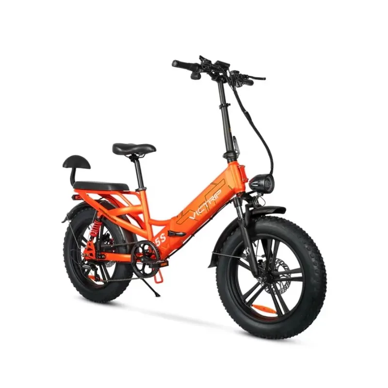 

Folding Ebike Carbon Bicycle 100 km Range Full Suspension Turn Light Hybrid Food Bike Electric
