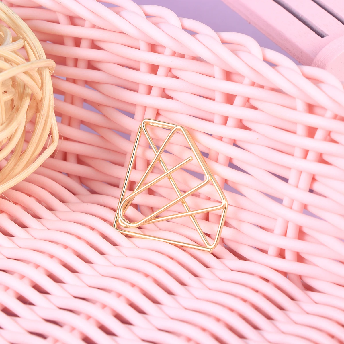 8 graffette diamantate luminose, accessori per ufficio, metallo antiscivolo, cancelleria per la scuola domestica, decorazioni dorate resistenti alla corrosione