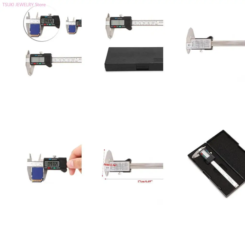 62KE Digital Micrometer Caliper Tool Stainless Steel Vernier Caliper Large Lcd Screen