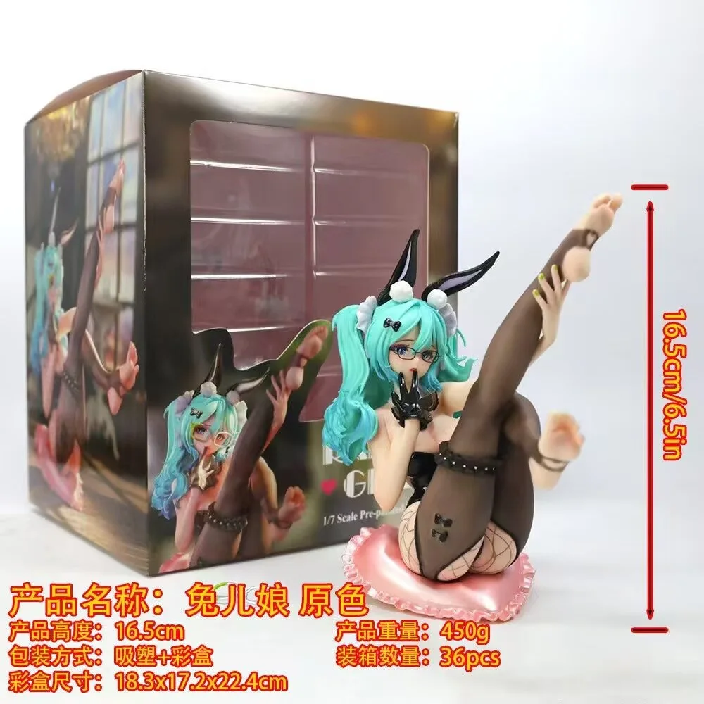2025 22CM Anime Hatsune Miku Bunny Girl Kawaii Action Figure PVC Doll Model Toys Ornament Desktop Decoration Gifts