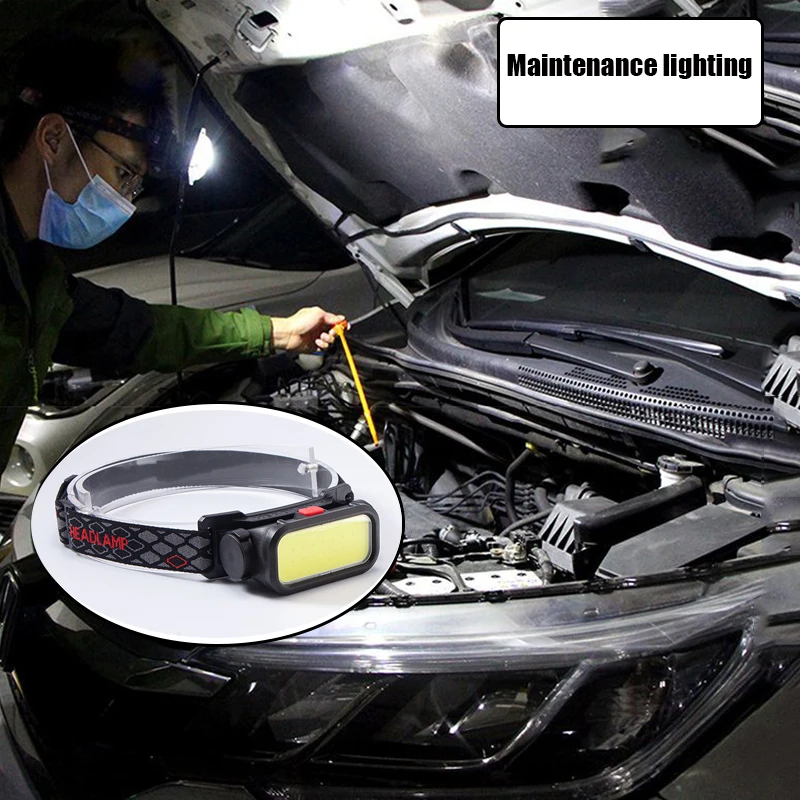 كشافات LED قوية COB قابلة لإعادة الشحن USB 4 أوضاع إضاءة مصباح يدوي مع بطارية 18650 مدمجة فانوس صيد للتخييم