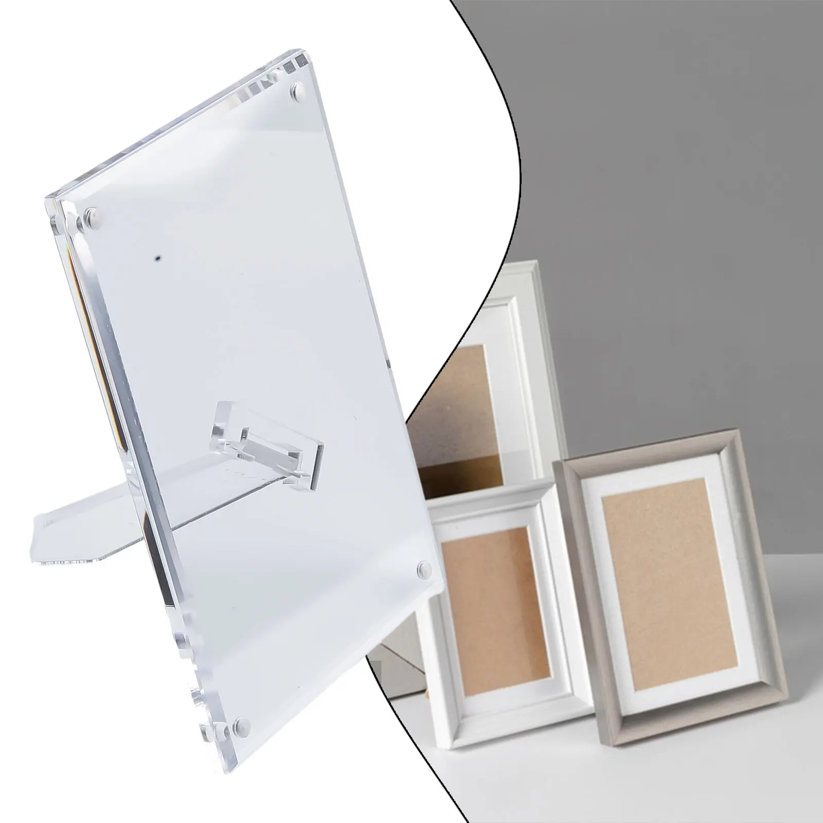 Display Stand Picture Frame Poster Picture Holder 6 /7/8/10 Inch Acrylic Frame Desktop Decor Home Decor Decoration Supplies