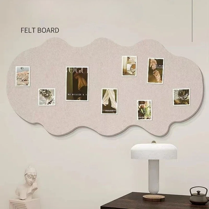 Spanish Alien Felt Board Photo Wall Self Adhesive Non Perforated Display Board Stickers Cloud Shape Softboard Background Decor