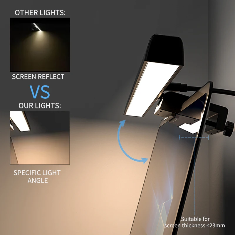 RGB Computer Monitor Light Bar LED Screen Hanging Lamp Eye Protection Table For Office/Home/Study/Read/Game Dimming Lighting