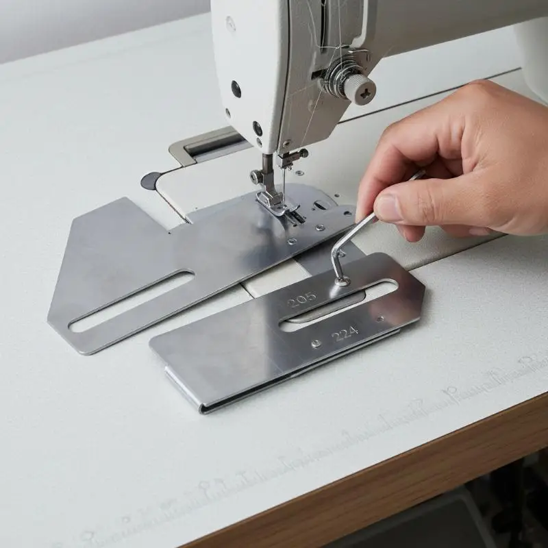 

205/224 Adjustable Covering Machine Hem Folder Fabric Guide Hemmer Device Fit Coverstitch Sewing Machine Accessories