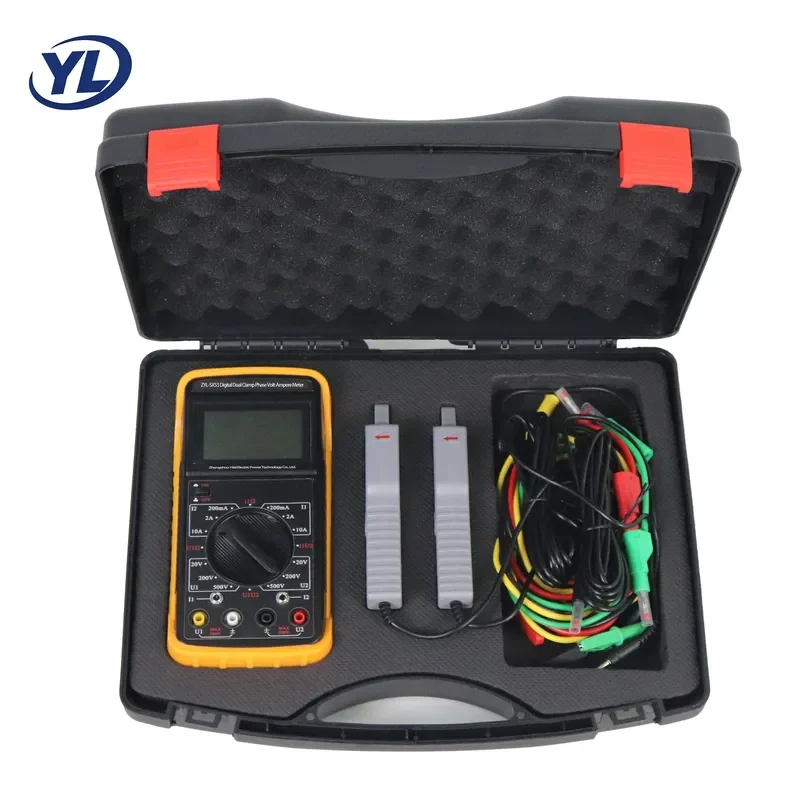 ZYL-SX53 High Precision Digital Dual Clamp Phase Volt Ampere Meter for Transformer Vector Diagram Analysis