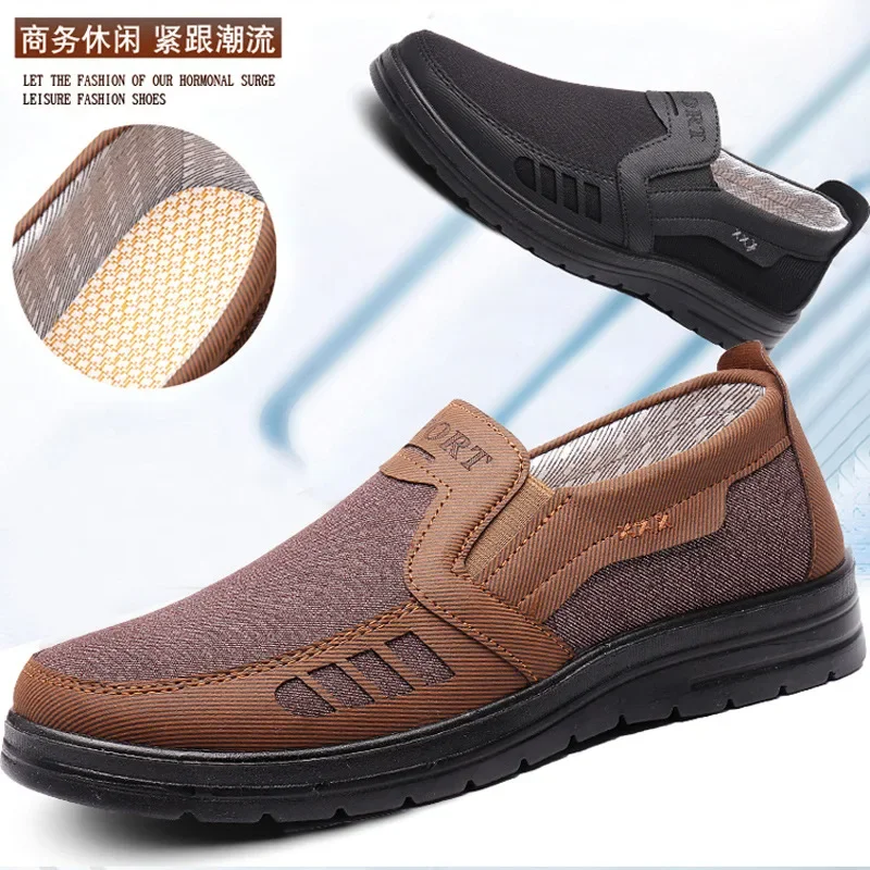 Zapatos informales transpirables para caminar para Hombre, Zapatillas antideslizantes De fondo suave, Zapatillas ligeras De talla grande, Moda De Primavera