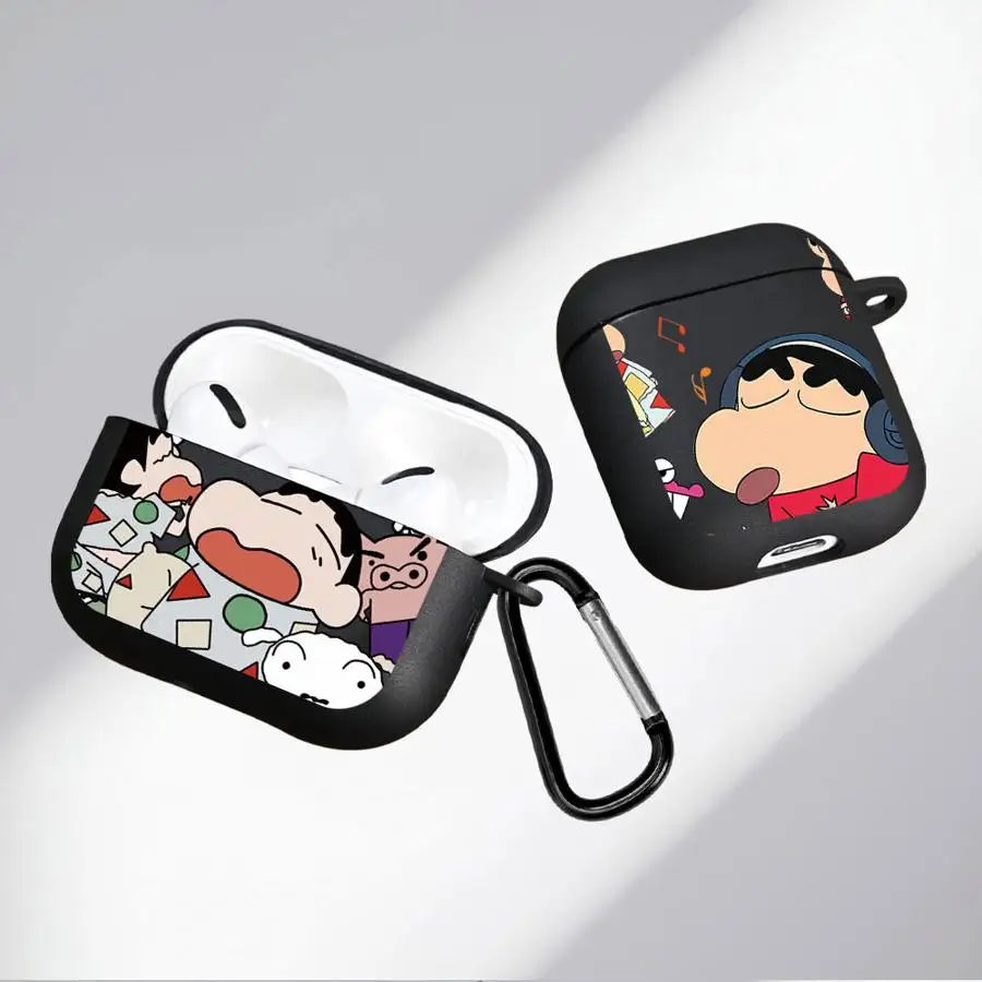 Cartoon Crayons Shinchan Kopfhörerhüllen Schutzhülle für Airpods 3 2 1 Pro 4 Pro3 Pro2