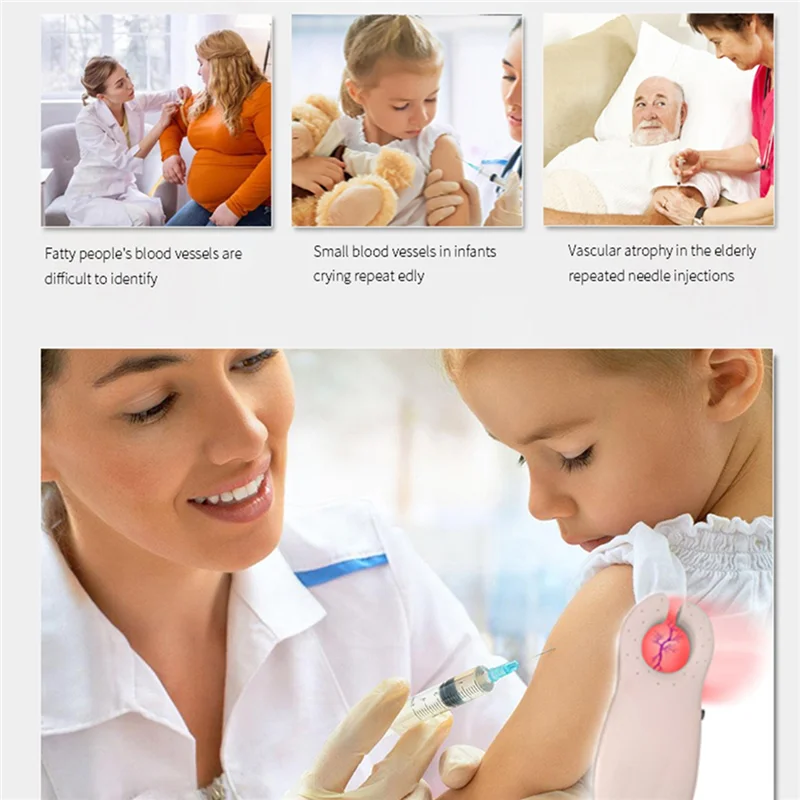 【PASSIONE】Vein Finder Máquina localizadora portátil recargable inalámbrica Visor de inyección de enfermera Dispositivo detector auxiliar Enchufe estadounidense