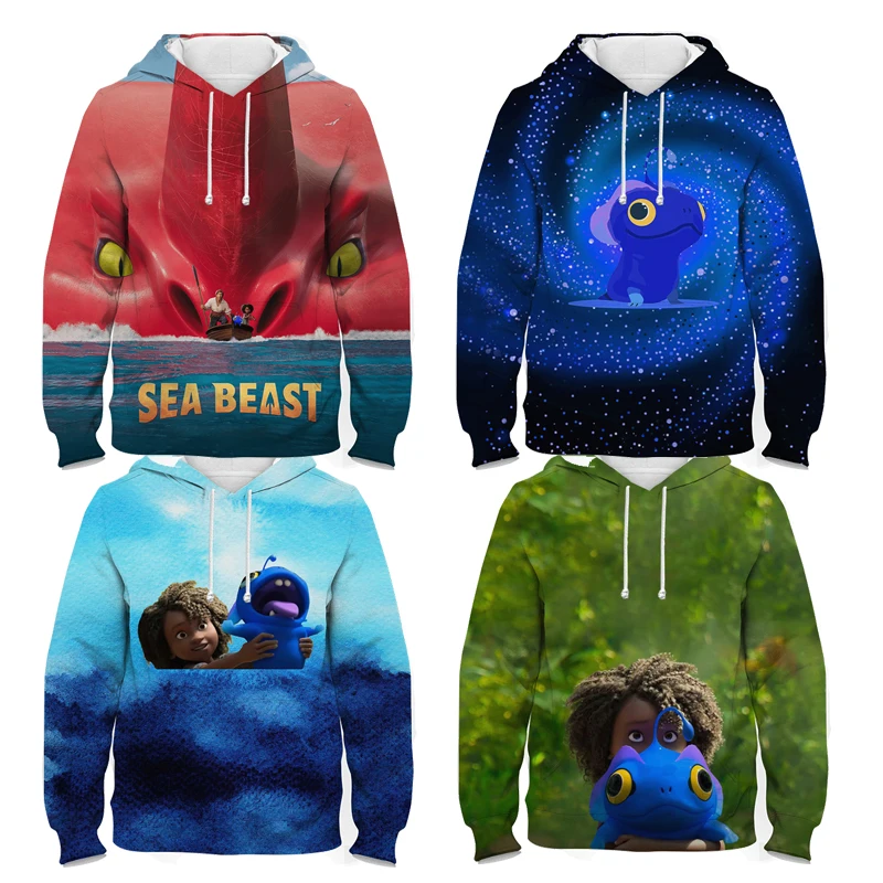 

The sea beast Hoodie Harajuku Boys Girls Fashion Spring Autumn Sweatshirts Anime Sweatshirt Kids Long Sleeves Hoodie 4-14Y