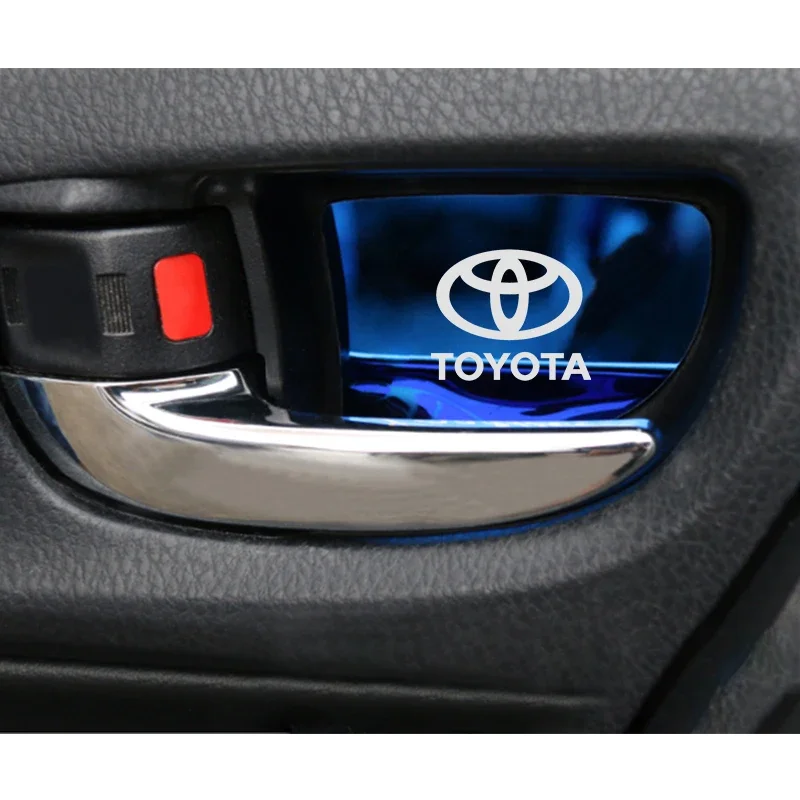 4Pcs Car styling Inner Door Handle Bowl Cover Trim stickers Fit For Toyota corolla 2014-2020 Car Styling Accessories