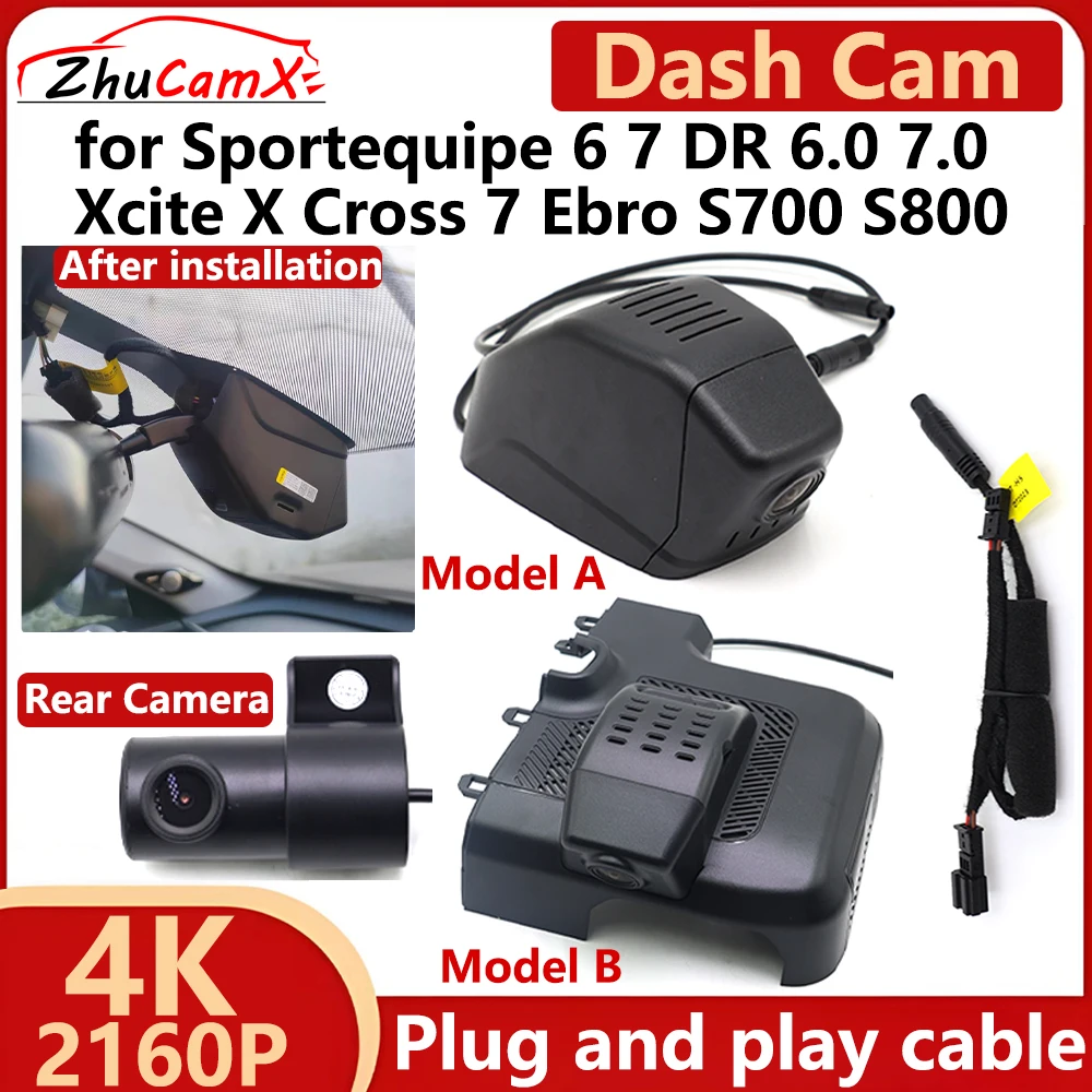 ZhuCamX for Sportequipe 6 7 DR 6.0 7.0 Xcite X Cross 7 Ebro S700 S800 4K 2160P Car DVR Dash Cam Camera Night Vision Recorder