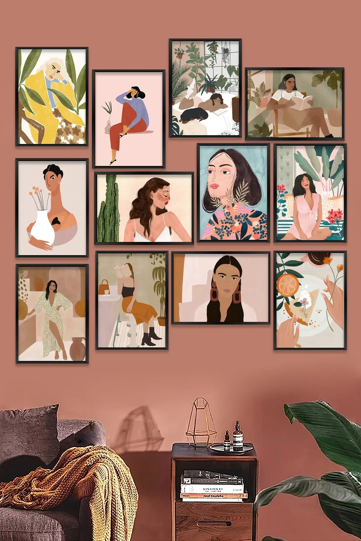 12 piece frame looking Mdf table set