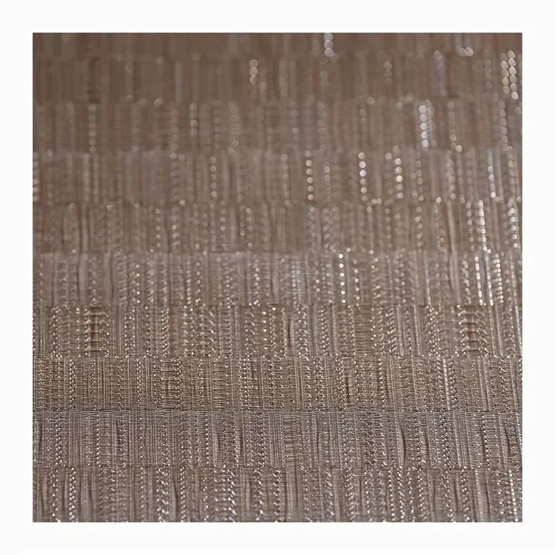 Architectural Woven Metal Wall Surface Designed As a Decorative Interior Material for Contemporary Spaces
