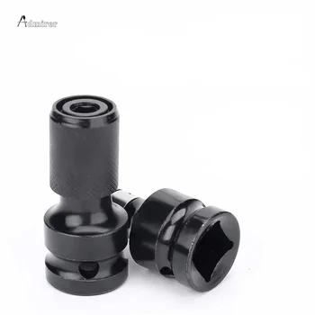 Clé à chocs à douille hexagonale carrée de 1/2 pouces à 1/4 pouces, jeu de douilles, adaptateur, convertisseur d'entraînement, outils à dégagement rapide