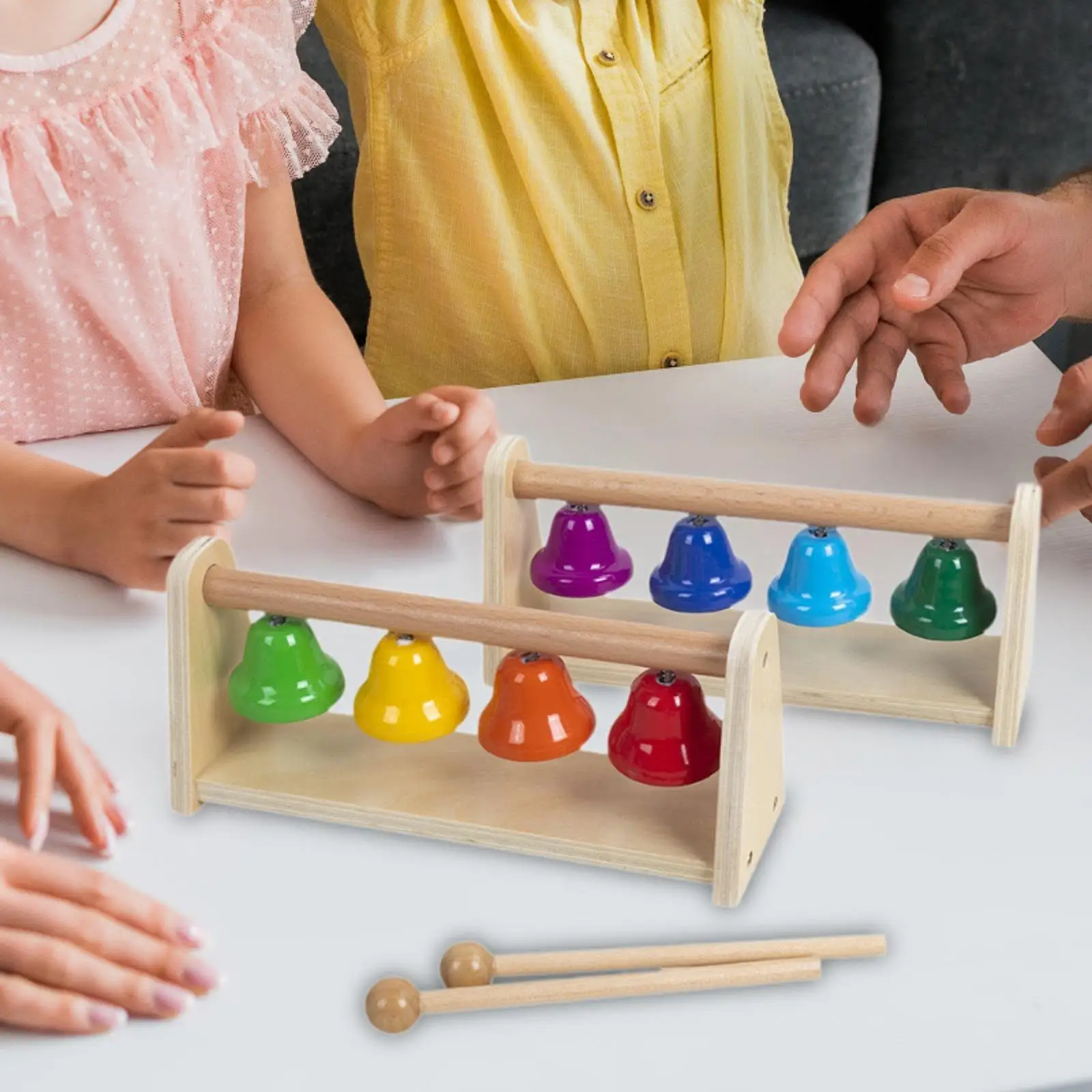 

8 Note Hand Bells Colorful Early Educational Toys for Party Wedding Chorus