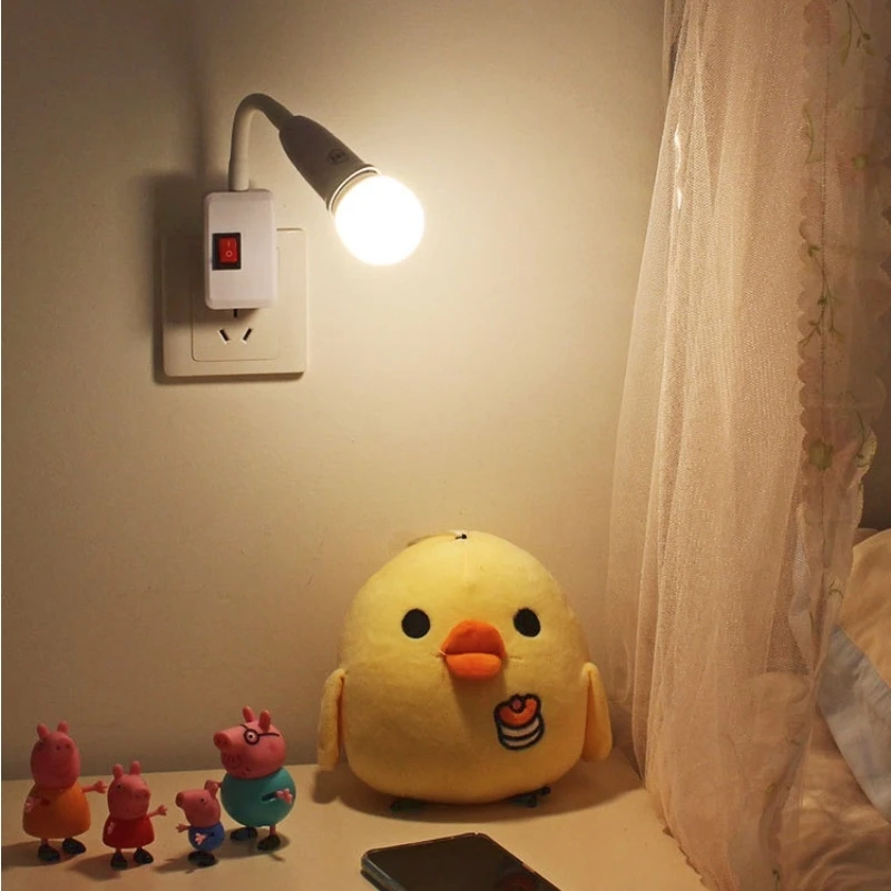 Flexible E27 Bulb Socket Extender E27 Lamp Rotating Base Lamp Holder Bulb Socket Base Lamp Holder LED Light Adaptor Dropshipping