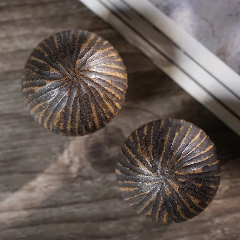Chinese Traditional Lucky Agarwood Hand Massage Balls 4.5cm Natural Wood Carved Wenwan Balls Good Fortune Blessing Stress Relief