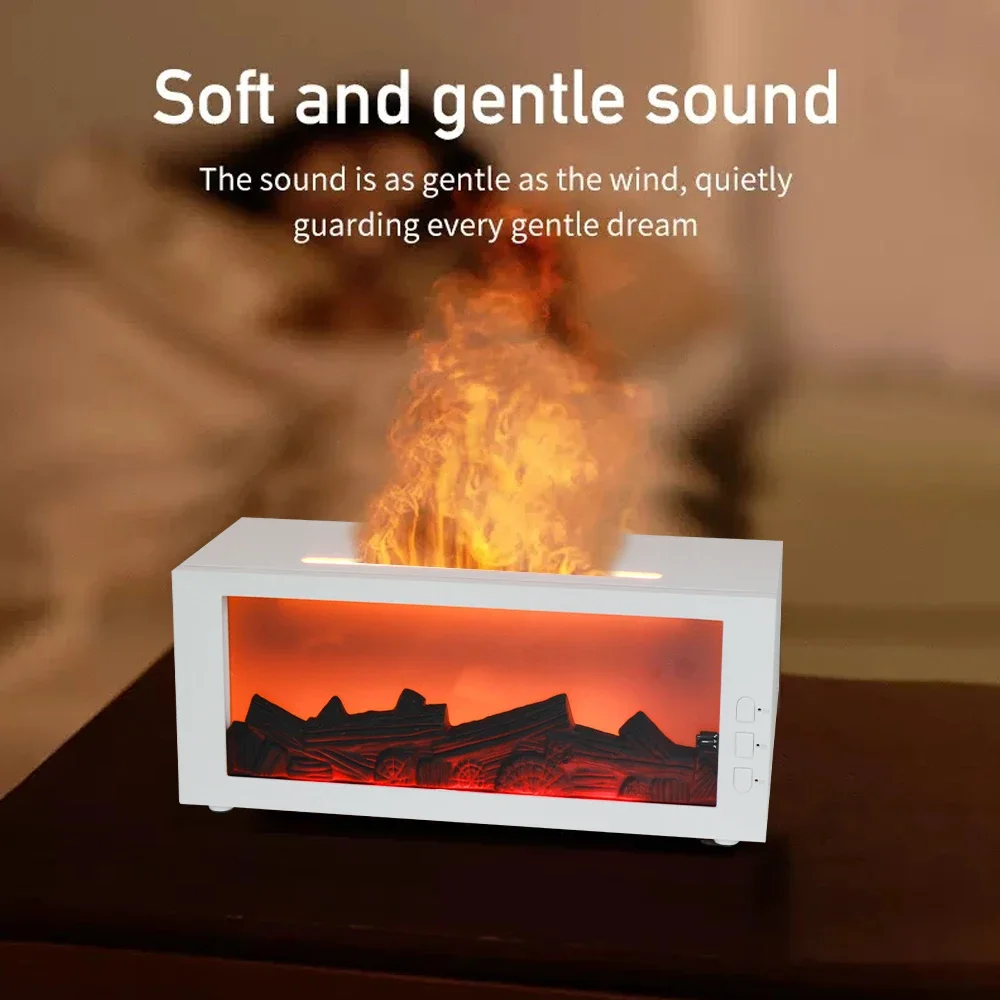 300ml Fireplace Flame Diffuser with Remote  7 Soothing Colors, Timer, Auto-Off for Safety  Aromatherapy for Home, Unique Christm