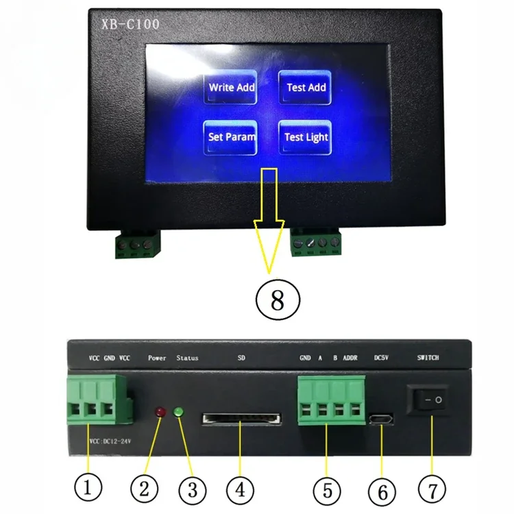 DMX512 ucs512 TM512 SM512 code writer Writer Rgbw Rgb Dmx Controller Xbc100 Address encoder Writer