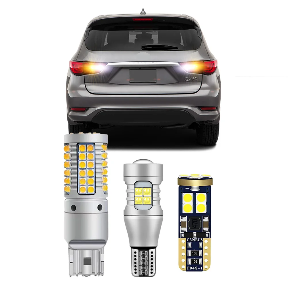 

Car LED Bulbs For Infiniti QX60 2014-2020 Exterior Turn Signal Backup Bulbs Canbus No Error