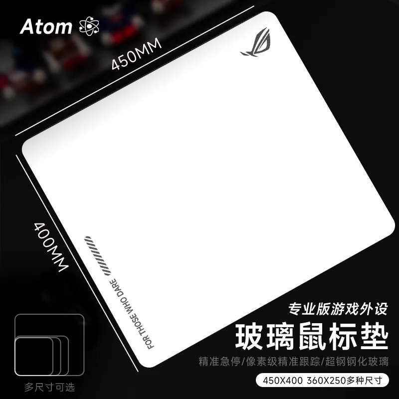 Anime Glass Mouse Pad Tempered PV Smooth Large FPS Esports Gaming Desk Mat Custom Pattern Mousepad Keyboard Accessories Gift