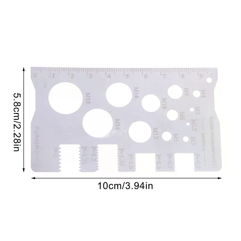 Durabler règle en acier inoxydable règle de mesure de vis mesure de pas précis jauge de filetage règle de mesure de vis mesure