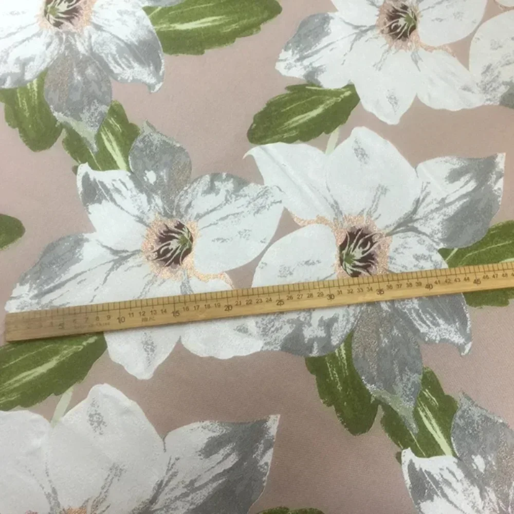 

Золотая проволока, парча, жаккардовая ткань, осенне-зимняя ветровка с цветочным принтом, аккуратное цельное платье, ткань для платья, модный дизайн, шить, оптовая продажа