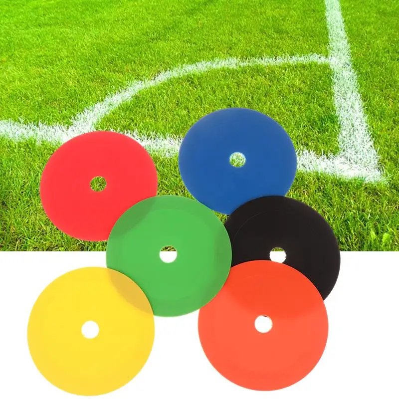 【ODA7】10 Buah Penanda Kerucut Datar Sepak Bola Dengan Lubang, Alat Bantu Latihan Kecepatan Kelincahan Olahraga Sepak Bola Basket