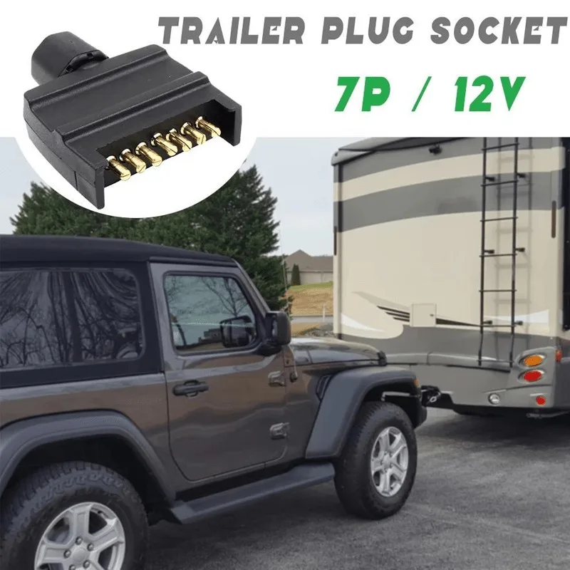 1 قطعة 7 دبوس الاتحاد الأفريقي شقة التوصيل سحب موصل ل قافلة مقطورة المقبس قارب سريعة صالح موصل الخارجي اكسسوارات السيارات #4