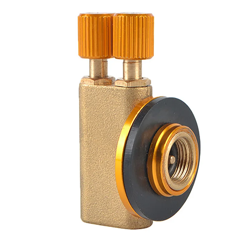 Metal Outdoor Camping Gas Stove Safety Switch Double Head Inflatable Valve Adapter For Flat Liquefied Gas Cylinder