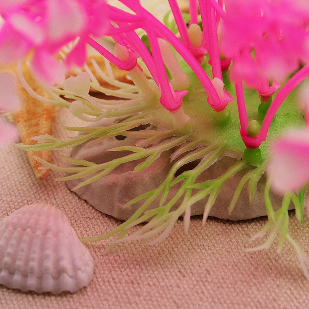 

Artificial Pink Aquarium Plant Decorative Fish Tank Ornament Lifelike Plastic Plants Natural Underwater Decoration Fake Fish