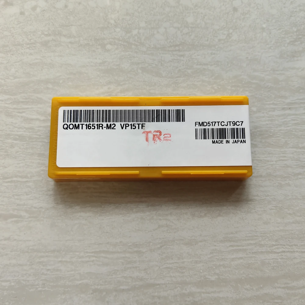 Novo genuíno japão moinho cnc QOMT1651R-M2 vp15tf inserções de carboneto qomt 1651 R-M2 vp15tf fresa torno de metal máquina ferramenta